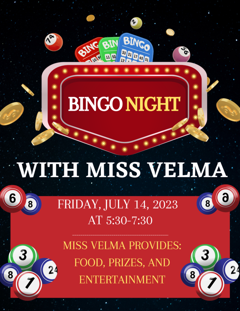 Bingo with Velma 530 PM BolivarHarpers Ferry Public Library